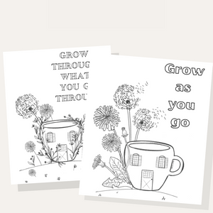 Coloring Sheets to boldly build hope and self growth 