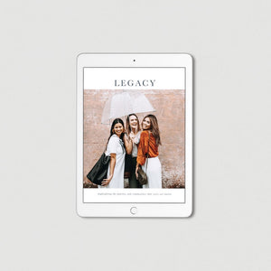 Legacy magazine volume V cover on iPad